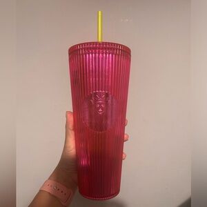 Starbucks Summer 2023 Hot Pink Tumbler 24oz.